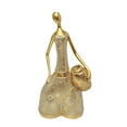 thumbnail image 5 of Dualoai Lady Figurine Collectible Ornament Art Sculpture for Home Office Table Shelf Gold, 5 of 9
