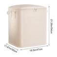 thumbnail image 3 of Large Capacity Moving & Storage Bag | Collapsible Plastic Clothes Organizer with Zippered Top & Reinforced Handles | 1 Pack, 54x47x30cm, 3 of 5