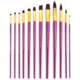 thumbnail image 2 of Royal Brush Zip N' Close 12-Brush Set, Burgundy Taklon, Long Handle, Flat, 2 of 2