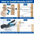 thumbnail image 5 of Muzata - Juego De 120 Tornillos Para Barandilla De Cable De 1/8"" Con Rosca Para Zurdos Y Diestros Para Poste De Madera, Sistema De Barandilla De Cable Para Cubierta De Acero Inoxidable T316, 60 Pares, 5 of 5