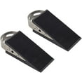 thumbnail image 1 of Butée de Porte 2 Pack en Acier Inoxydable et Caoutchouc Design Robuste Arrêts de Porte en Coin Empilable Fonctionne sur Tous Types de Sol Facile à Ranger Noir, 1 of 7