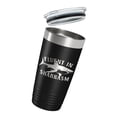 thumbnail image 3 of Fluent in Sharkasm Tumbler Sarcasm Travel Mug Funny Gift Insulated Laser Engraved Coffee Cup 20 oz Black, 3 of 5