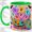 Green, variant on Colorful Ghost Pail Accent Mug, 11oz Ceramic Coffee Cup for Halloween