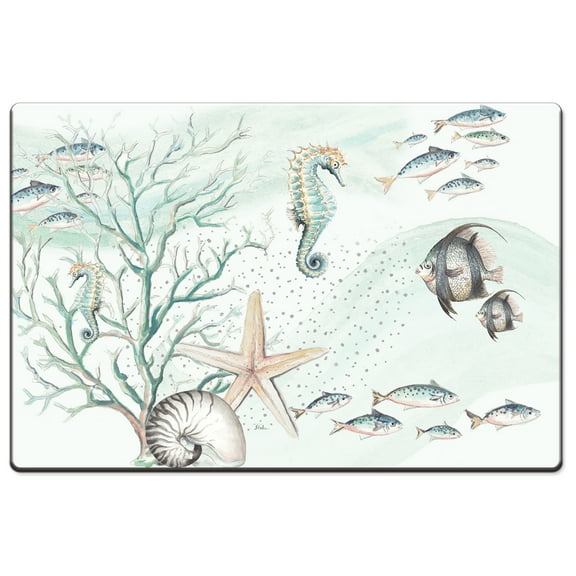 CounterArt "Treasures Of The Ocean" Decorative Kitchen Floor Mat