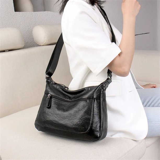 Bolso de mano de cuero de alta calidad para mujer, bolso de hombro tipo bandolera informal de lujo para mujer, Bolsas y monedero para trabajador