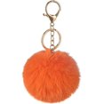 thumbnail image 1 of YISITIAN 8cm Pom Pom Keychains Faux Rabbit Fur Ball Keychain Car Keyring Fluffy Pompom Key Chains Key Holder Handbag Charms CJ919-91407, 1 of 9