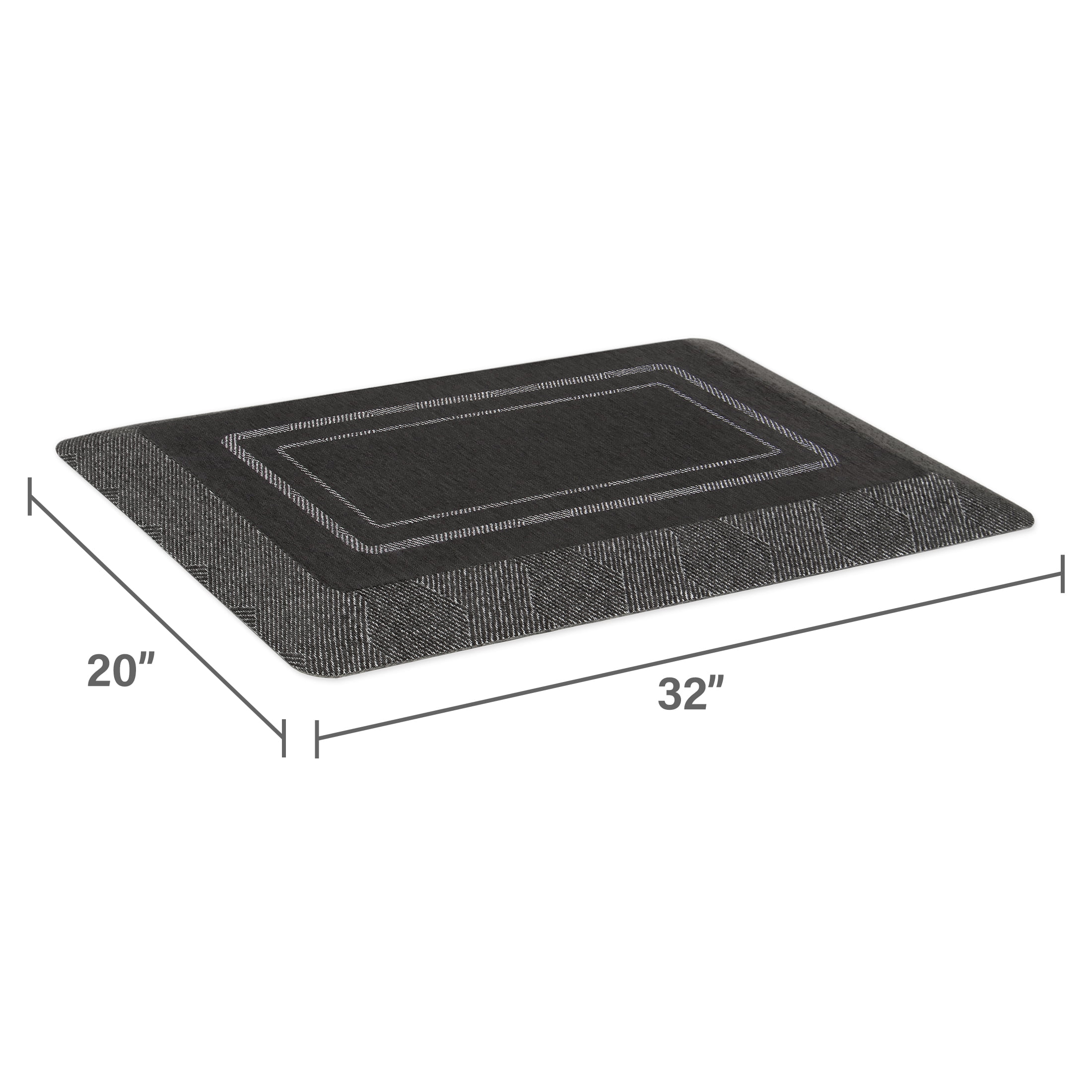 Better Homes & Gardens Dustin Collection Modern Weave Rich Black Anti-fatigue Kitchen Mat 20" x 32"