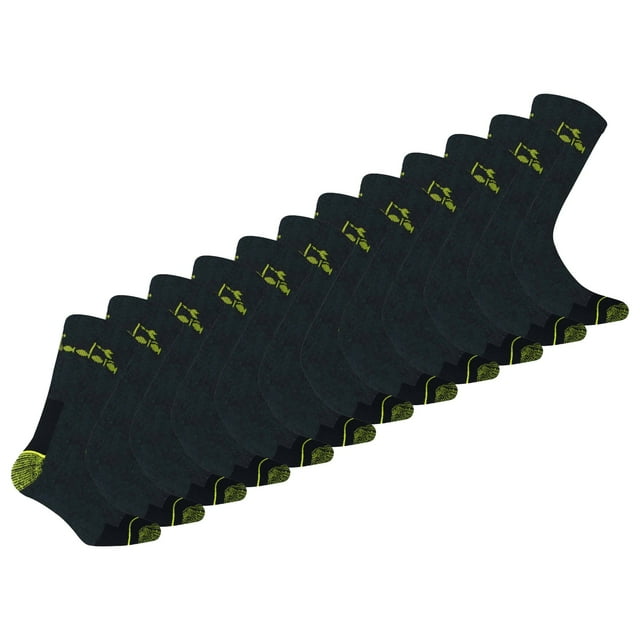 Diadora Calcetines de Trabajo Unisex, Paquete de 12 - Calcetines Deportivos, Algodón, Logotipo, color sólido Anthrazit 43-46