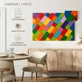 thumbnail image 5 of Elephant Stock Colorful Legos Wall Art - Horizontal Canvas Wall Art - Living Room Wall Decor - Kids And Nursery Canvas - Orange And Pink Decor - 36" x 24", 5 of 8
