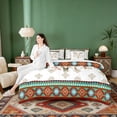 thumbnail image 4 of Erosebridal Vintage Cow Skull Twin Bedding Sets, Farmhouse Aztec Bedding Comforter Set, Reversible 7-Piece, 4 of 6