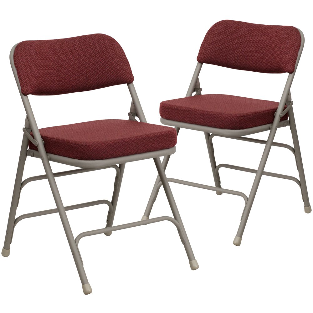 Lancaster Home 2 Pack Curved Triple Braced & Double Hinged Upholstered