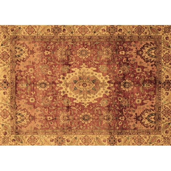 Ahgly Company Indoor Rectangle Oriental Brown Modern Area Rugs, 6' x 9'