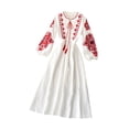 thumbnail image 4 of Vestido bohemio Strade Fareast Limited manga larga bordados intensos estilo étnico, 4 of 8