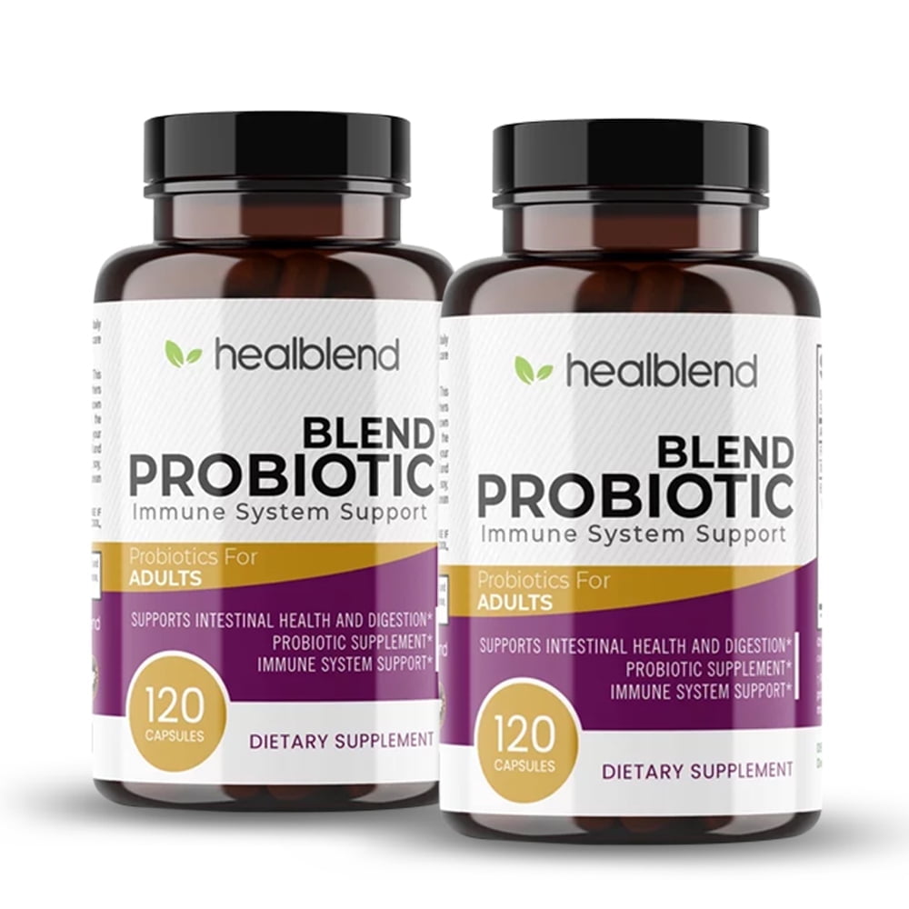 Healblend Blend Probiotic Supplement 750 Million CFU - 6 Strains Probiotics, Supports Immune, Digestive & Gut Health for Women & Men 2 - Pack
