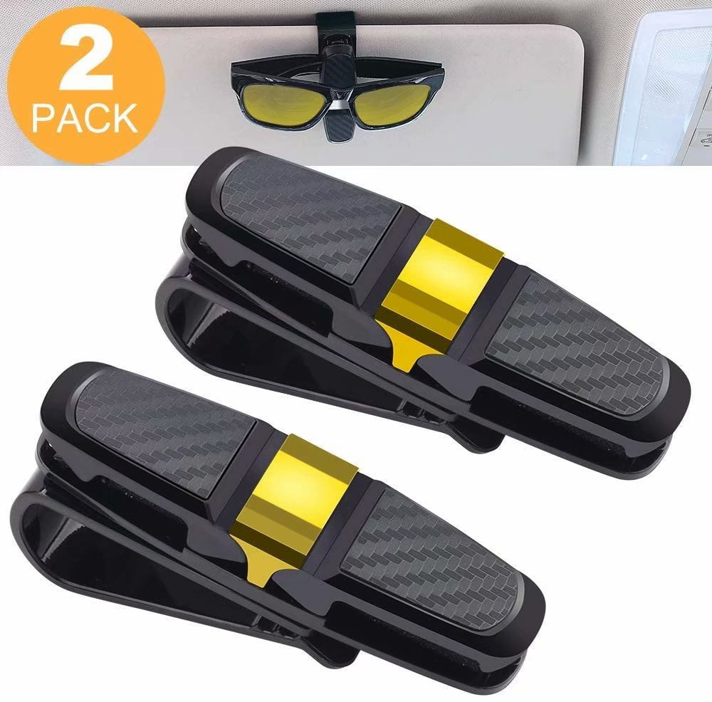 2 Pack Sunglasses Eyeglasses Mount for Car,DoubleEnded Clip 180