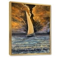 thumbnail image 3 of Designart 'Sailship On The Ocean At Morning' Nautical & Coastal Framed Canvas Wall Art Print, 3 of 5