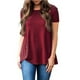 thumbnail image 3 of Pullover de Color Sólido de las Mujeres, Nuevo Botón de Manga Corta Cuello Redondo para el Uso Casual Y de Fiesta, Blusa Diaria Suave, Camiseta de Moda Callejera, 3 of 6
