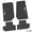 Black w/ Orange & White insert, variant on Flextread Floor Mats for 07-13 Jeep Wrangler JK 2-Door - Mopar Licensed Factory Fit - Pink w/ Jeep Wave & Wheel Insert - 100% Made in USA