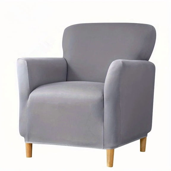 suxuMhao Armchair Slipcover, 1 Piece Light Gray S Size Single Seat Stretch Chair Cover, Chair Protectors Covers for Arm Chair, Durable Arm Chair Cover,Easy-Install Chair Protectors Covers