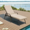 thumbnail image 6 of Pellebant Outdoor Chaise Lounge Cushion, Waterproof Recliner Cushion 72" x 21", Beige（2-Pack）, 6 of 7