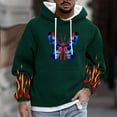 thumbnail image 2 of Men's Hoodies Butterflies Printed Sweatshirts with Pockets Lightweight Hooded Pullover Fall Outwears Work Wear Sweaters Hoody Flame Long Sleeve Tops Sportswear Hoodie for Men, 2 of 5