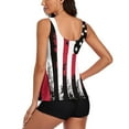 thumbnail image 2 of Bjutir 4Th Of July Swimsuits For Women Summer American Flag Print Patriotic Tummy Control Two Piece Swimsuits V Neck High Waisted Swimwear Beach Vacation Women Tankini Set G 2Xl, 2 of 4