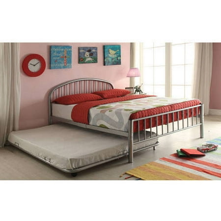 Alex Trundle Twin Bed - Cailyn Twin Bed with Trundle, Silver