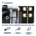 thumbnail image 5 of 8' x 25' Green Privacy Fence Screen Heavy Duty Windscreen Mesh Fencing Shade Fabric with Brass Grommets for Outdoor Fence Garden Patio Swimming Pool, 5 of 7
