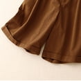 thumbnail image 5 of Lmnyox Women's Cotton Linen Shorts Wide Leg Elastic Waist Short Pants with Pocket Summer Loose Lounge Clothes, 5 of 7