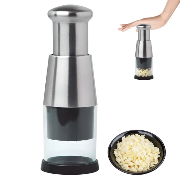 Onion Chopper Manual Hand Press Vegetable Chopper Food Processor Stainless Steel
