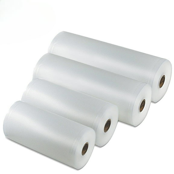 4 Rolls 8x50 11x50 Vacuum Sealer Bags 4Mil Embossed Food Saver Sous Vide Storage, BPA-Free Plastic