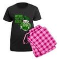 thumbnail image 5 of CafePress - HERE FOR THE BEER! Women's Dark Pajamas - Women's Short Sleeve Print T-Shirt and Pants Dark Cotton Pajama Set, 5 of 7