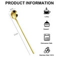 thumbnail image 2 of Stainless steel espresso spoon, mini teaspoon, coffee sugar dessert cake ice cream cappuccino, 4 packgolden, 2 of 4