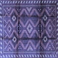 thumbnail image 1 of Ahgly Company Machine Washable Indoor Square Persian Blue Traditional Area Rugs, 4' Square, 1 of 4