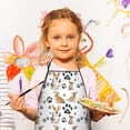 thumbnail image 3 of Corgi Dog and Footprints Kids Aprons for Girls and Boys,Adjustable Neck Strap Toddler Aprons for Kids Cooking Baking, 3 of 7