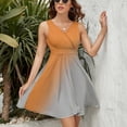 thumbnail image 3 of Abstract Orange Gray Gradient Sundress Sleeveless Dress Summer Women Clothes Dress for Women Dresses, 3 of 7