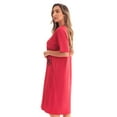 thumbnail image 2 of Just Love Short Sleeve Nightgown Sleep Dress for Women (Red - Mom Boss, 1X), 2 of 3