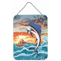 Carolines Treasures PRS4004DS1216 Sailfish at Sunset Wall or Door Hanging Prints 12x16 multicolor