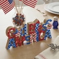 thumbnail image 4 of Nkmbld 4th of July Wooden Table Decorations Rustic Patriotic Wood Tabletop Sign Centerpiece Decorations for Office Desk Home Kitchen Tiered Tray Decor, 4 of 8