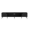 thumbnail image 4 of Walker Edison Mid-Century Modern 2-Door TV Stand for TVs up to 90”, Black, 4 of 11