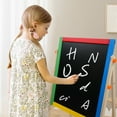 thumbnail image 6 of Art Easel for Kids, MoHern Kids Chalkboard Easel, Double Sided Children Standing Chalkboard, 6 of 7