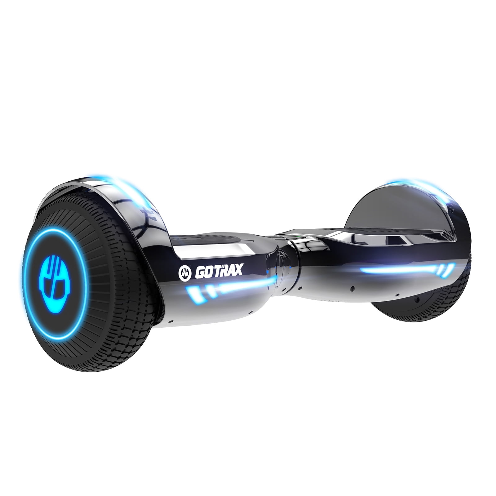 Gotrax Glide Hoverboard with Bluetooth Speaker, 176 lbs Max Weight, 6.5" Wheels 6.2 mph LED Headlights Self Balancing Scooter Silver