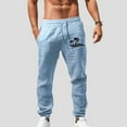 thumbnail image 2 of Zszcpp Jogging Pants For Men Daily Life Lightweight Relax Coconut Tree Print Cropped Long Trousers Casual Trouser, 2 of 4
