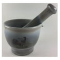 thumbnail image 2 of Mortar and Pestle - Glass - Variety of Sizes - Made in the USA (4 oz, Gray Swirl w/White Leghorn), 2 of 2