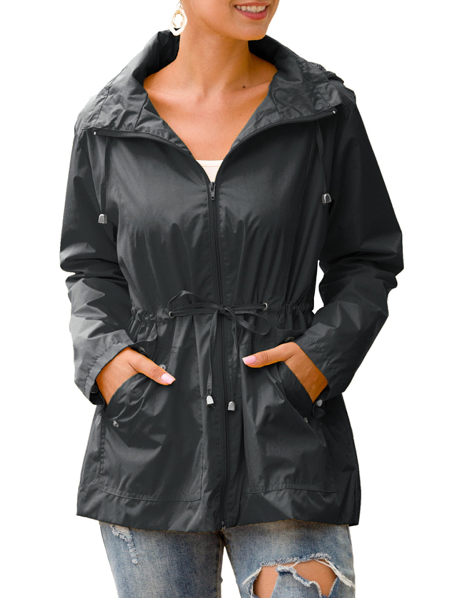 Selfieee - Selfieee Women's Raincoat for Women Waterproof Hooded Rain