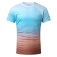 thumbnail image 4 of Camiseta de manga corta con cuello redondo para hombre, informal, deportiva, a la moda, para la playa Pompotops oipoqjl33739, 4 of 5
