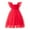 M315 Red, variant on Tfken Summer Girls Dresses Solid Color Square Neck Fly Sleeve Tutu Tulle Dresses Trendy Toddler Soft Clothes Black Size 18-24 Months