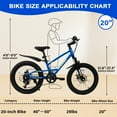 thumbnail image 2 of Aukfa 20" Mountain Bike for Boys Girls, 7-Speed Kids Bike with Front Disc Brake,Blue, 2 of 8