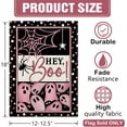 thumbnail image 2 of Pink Halloween Spooky Ghost Decorative Garden Flag Hey Boo Spider Web Yard Outside Home Decoration Funny Polka Dots Burlap Outdoor Small Decor Double Sided 12 x 18, 2 of 6