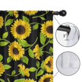 thumbnail image 4 of Blackout Kids Curtains,Black Sunflower Childrens Insulated Curtains Set Of 2,Bedroom Essentials,Toddler Room Decor 42x63in(106x160cm), 4 of 4